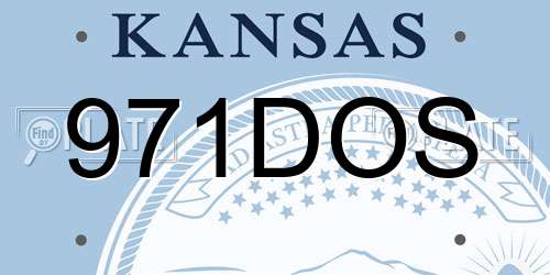 971DOS Kansas License Plate