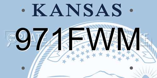 971FWM Kansas License Plate