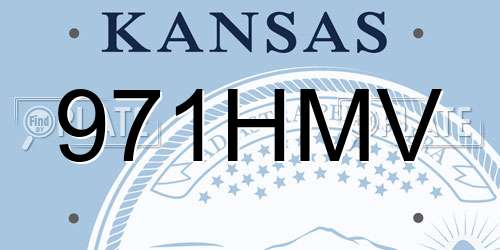 971HMV Kansas License Plate