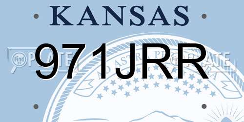 971JRR Kansas License Plate