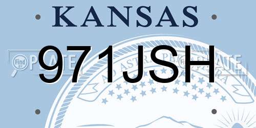 971JSH Kansas License Plate