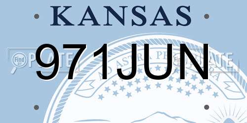 971JUN Kansas License Plate