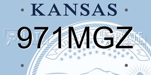 971MGZ Kansas License Plate