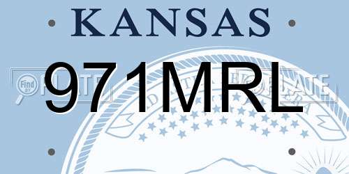 971MRL Kansas License Plate