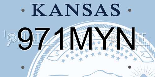 971MYN Kansas License Plate