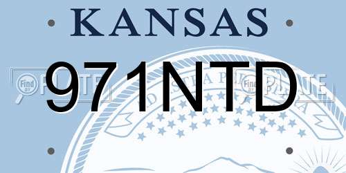 971NTD Kansas License Plate