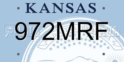 972MRF Kansas License Plate