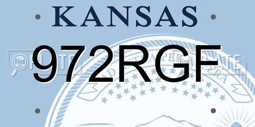 972RGF Kansas License Plate