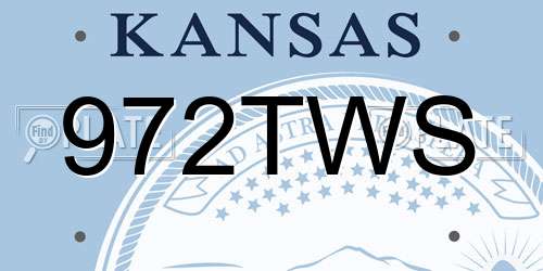 972TWS Kansas License Plate