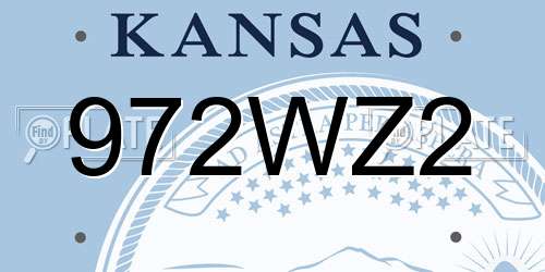 972WZ2 Kansas License Plate