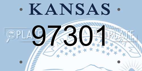 97301 Kansas License Plate