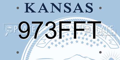 973FFT Kansas License Plate
