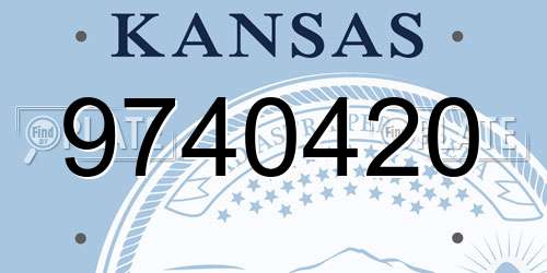 9740420 Kansas License Plate