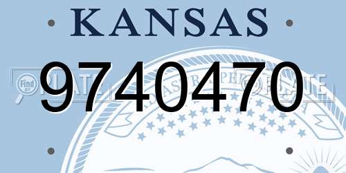 9740470 Kansas License Plate