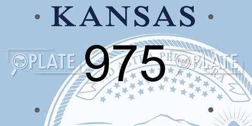 975 Kansas License Plate