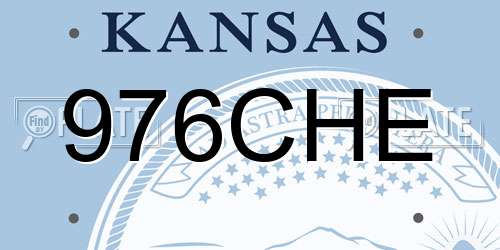 976CHE Kansas License Plate