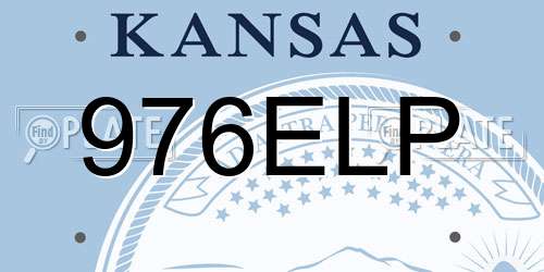 976ELP Kansas License Plate