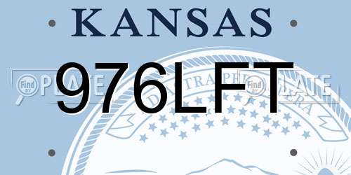 976LFT Kansas License Plate