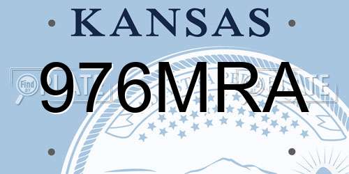 976MRA Kansas License Plate