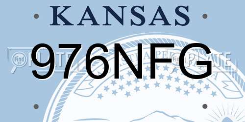 976NFG Kansas License Plate