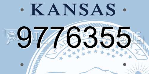 9776355 Kansas License Plate