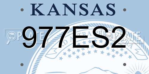 977ES2 Kansas License Plate