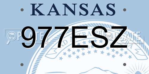 977ESZ Kansas License Plate