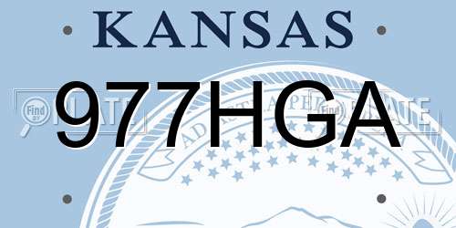 977HGA Kansas License Plate