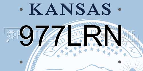 977LRN Kansas License Plate