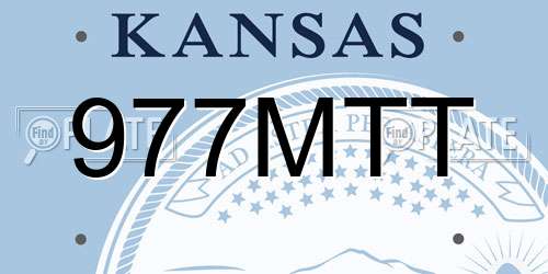 977MTT Kansas License Plate