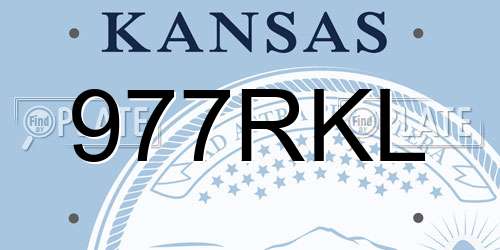 977RKL Kansas License Plate
