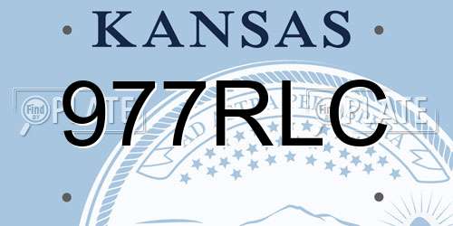 977RLC Kansas License Plate