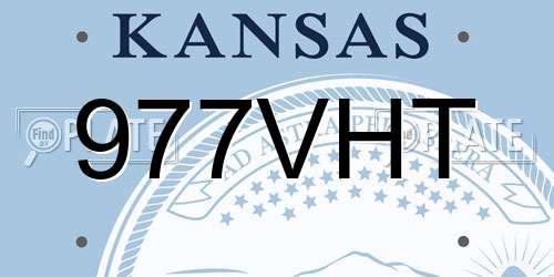 977VHT Kansas License Plate