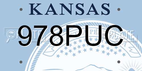 978PUC Kansas License Plate