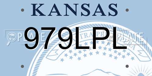 979LPL Kansas License Plate