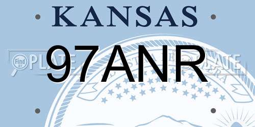 97ANR Kansas License Plate