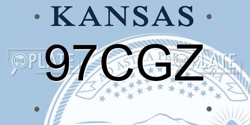 97CGZ Kansas License Plate