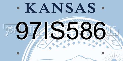 97IS586 Kansas License Plate