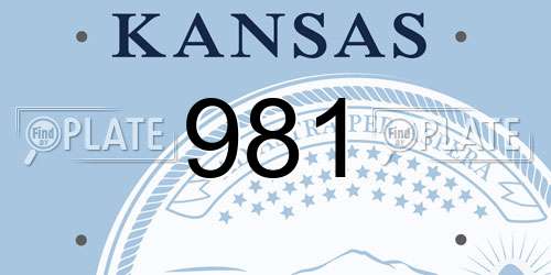 981 Kansas License Plate