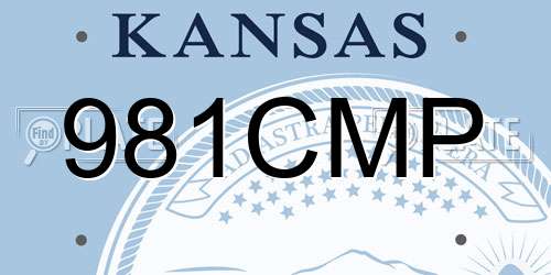 981CMP Kansas License Plate