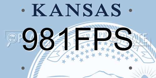 981FPS Kansas License Plate