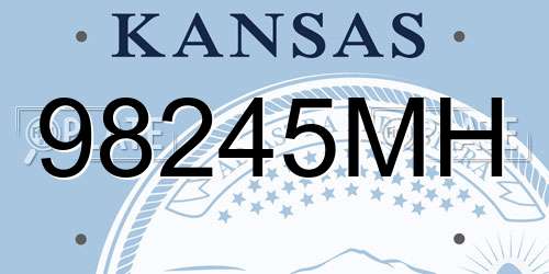 98245MH Kansas License Plate