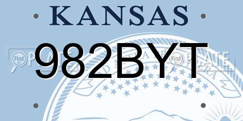 982BYT Kansas License Plate