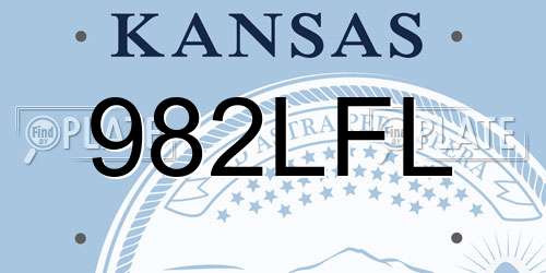 982LFL Kansas License Plate