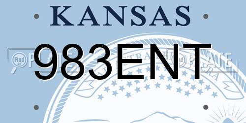983ENT Kansas License Plate