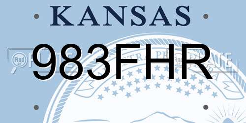 983FHR Kansas License Plate
