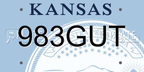 983GUT Kansas License Plate