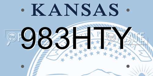 983HTY Kansas License Plate