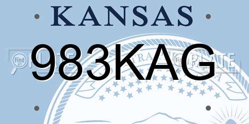 983KAG Kansas License Plate