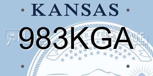 983KGA Kansas License Plate